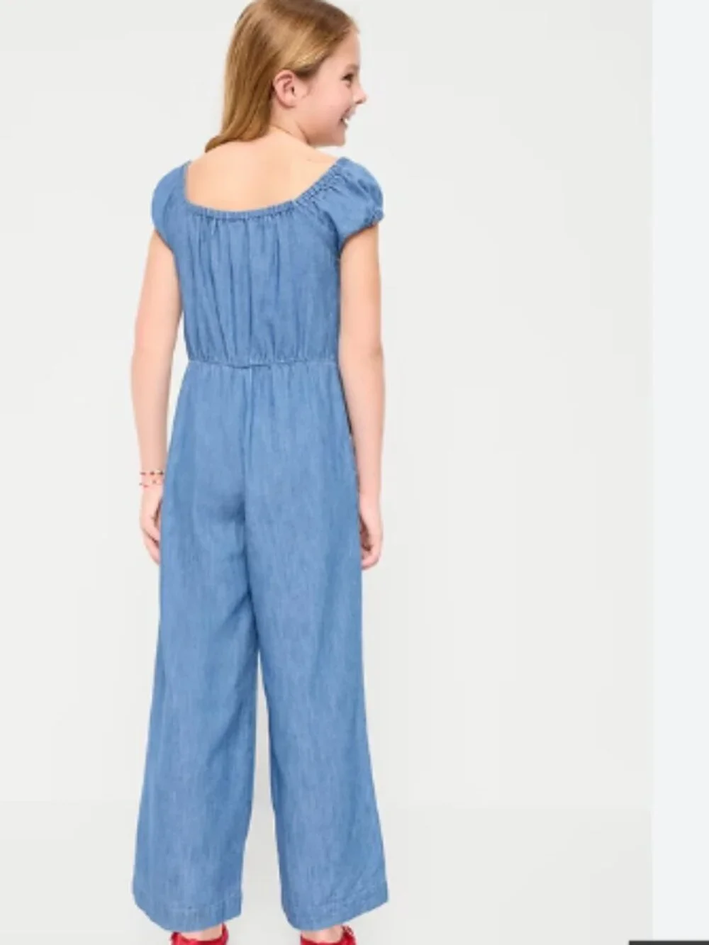 OLD NAVY Short-Sleeve Chambray Jumpsuit for Girls NWT